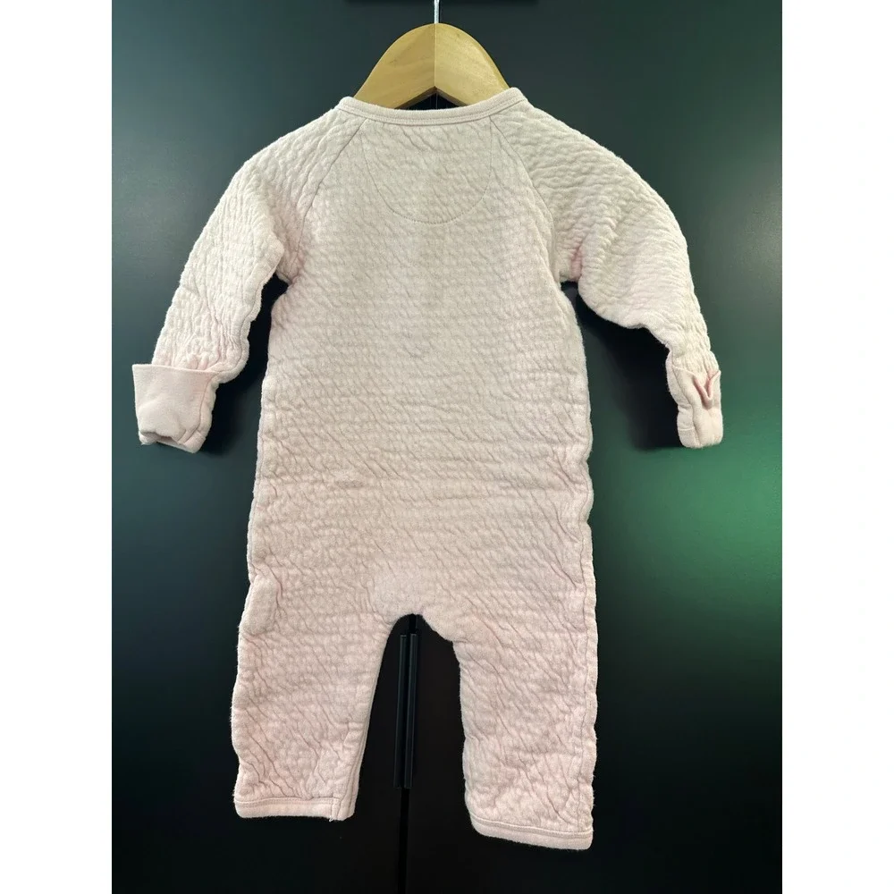 Honest Baby Organic Cotton Quilted Sleeper Pink‎ 3-6 Months Romper One Piece